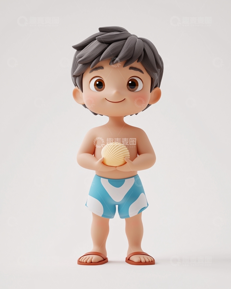 高清大图下载【趣麦麦图】可爱卡通男孩