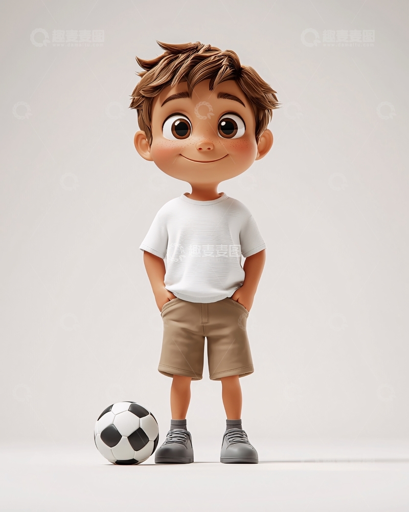 高清大图下载【趣麦麦图】可爱卡通男孩