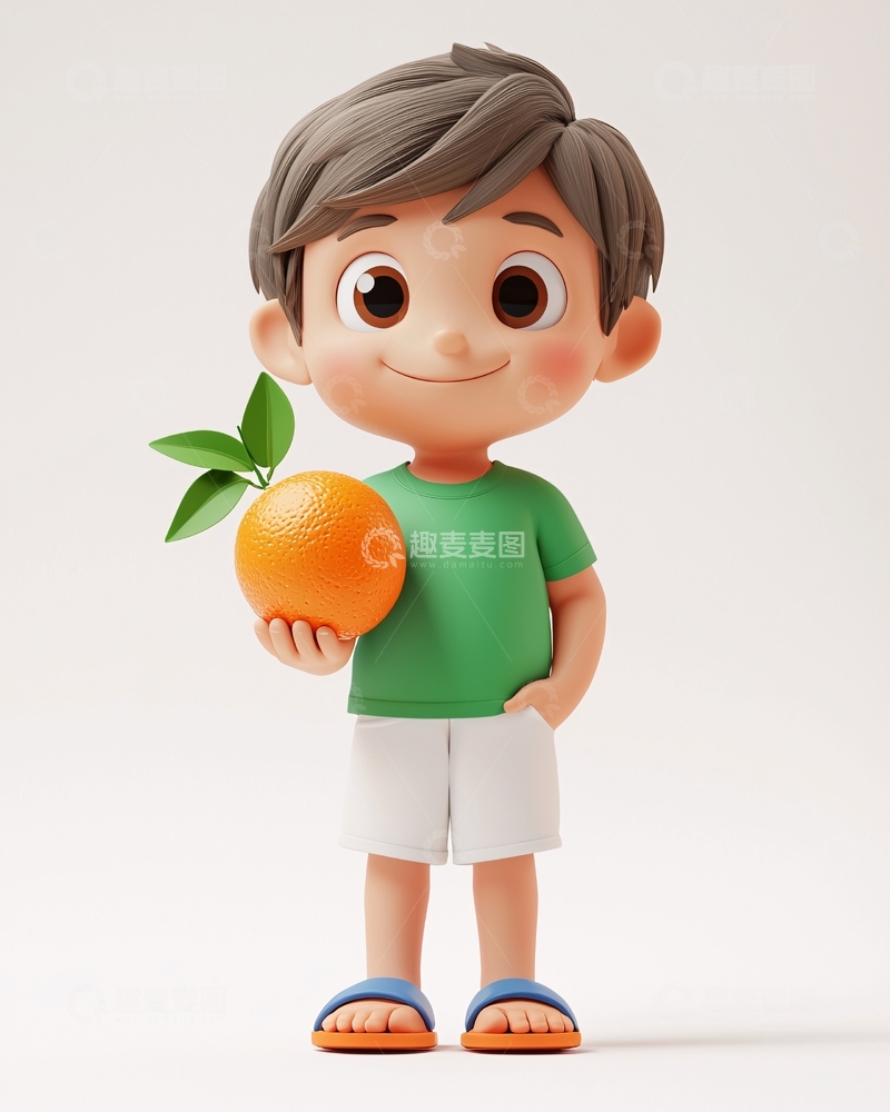 高清大图下载【趣麦麦图】卡通男孩