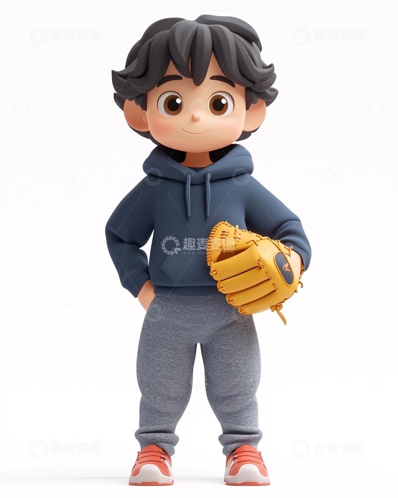 高清大图下载【趣麦麦图】可爱卡通男孩