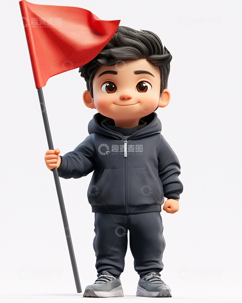 高清大图下载【趣麦麦图】卡通男孩