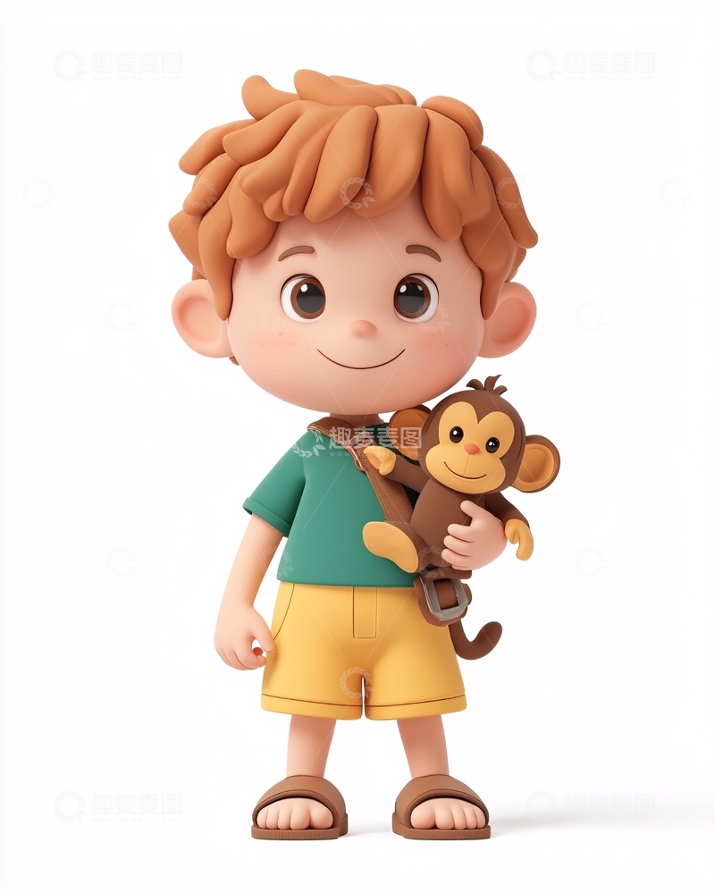 高清大图下载【趣麦麦图】卡通男孩
