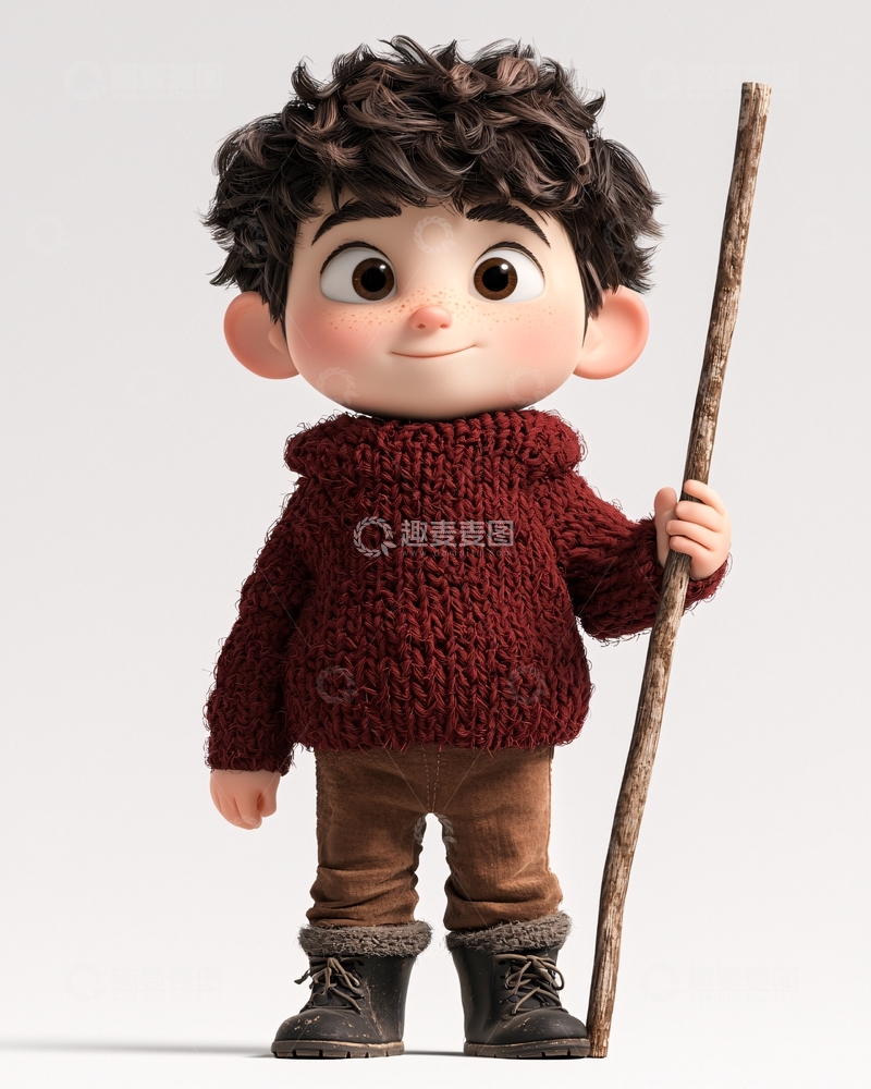 高清大图下载【趣麦麦图】可爱卡通男孩