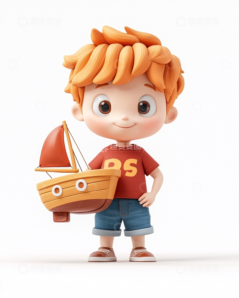 高清大图下载【趣麦麦图】卡通男孩