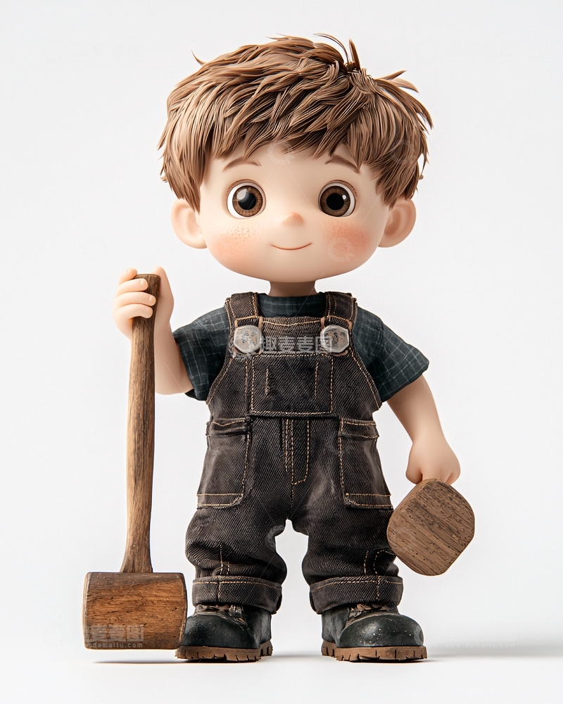 高清大图下载【趣麦麦图】可爱卡通小男孩