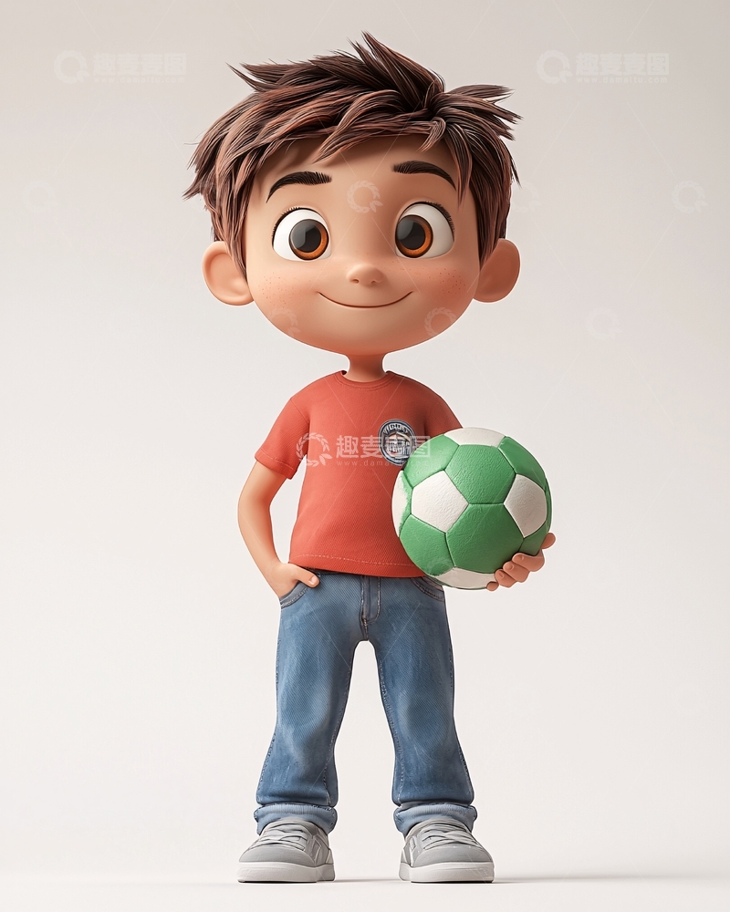 高清大图下载【趣麦麦图】可爱卡通男孩