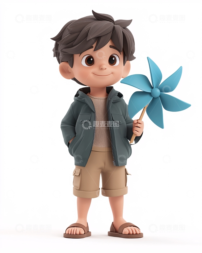 高清大图下载【趣麦麦图】卡通男孩