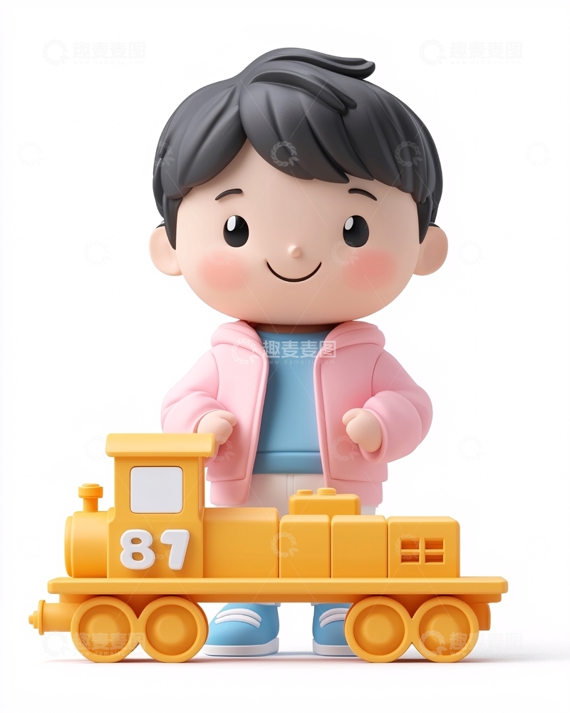 高清大图下载【趣麦麦图】卡通男孩