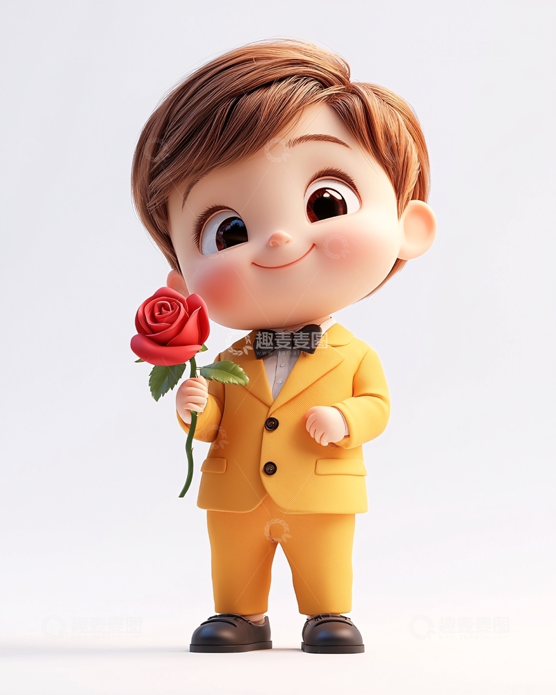 高清大图下载【趣麦麦图】可爱卡通男孩
