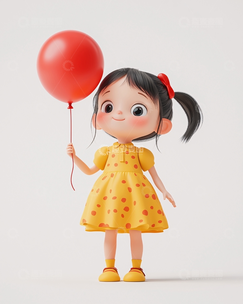 高清大图下载【趣麦麦图】可爱卡通女孩
