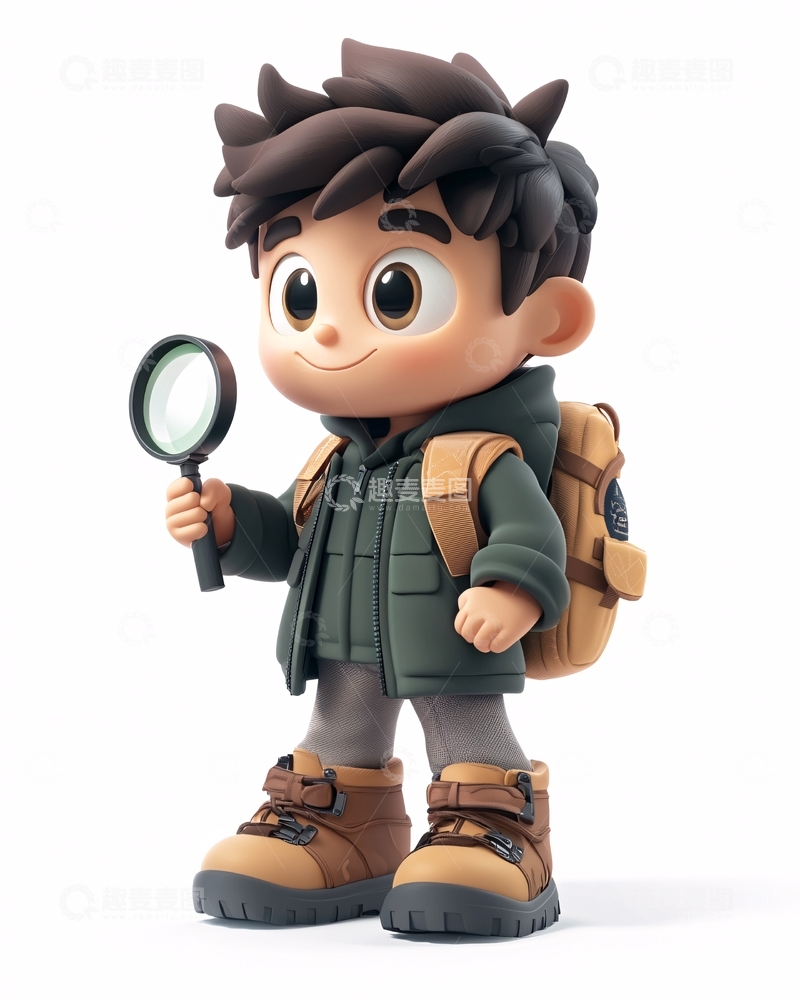 高清大图下载【趣麦麦图】卡通男孩
