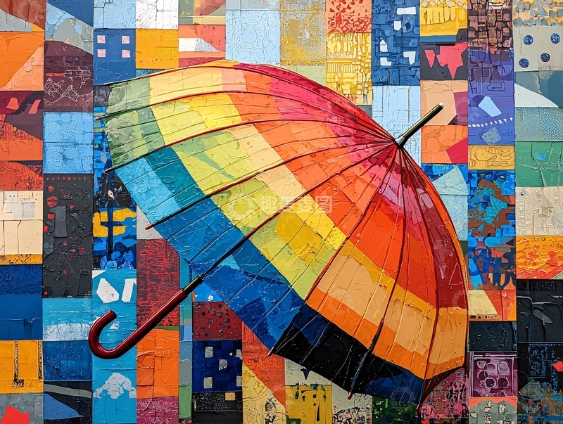 高清大图下载【趣麦麦图】彩虹伞