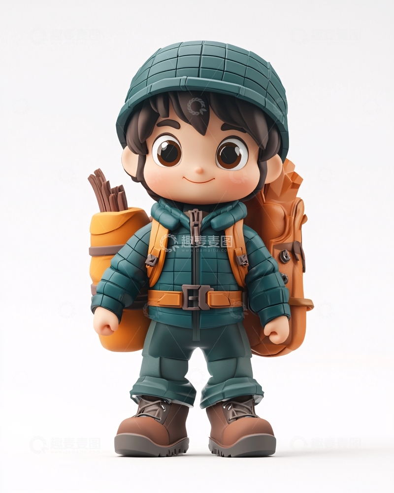 高清大图下载【趣麦麦图】可爱卡通男孩