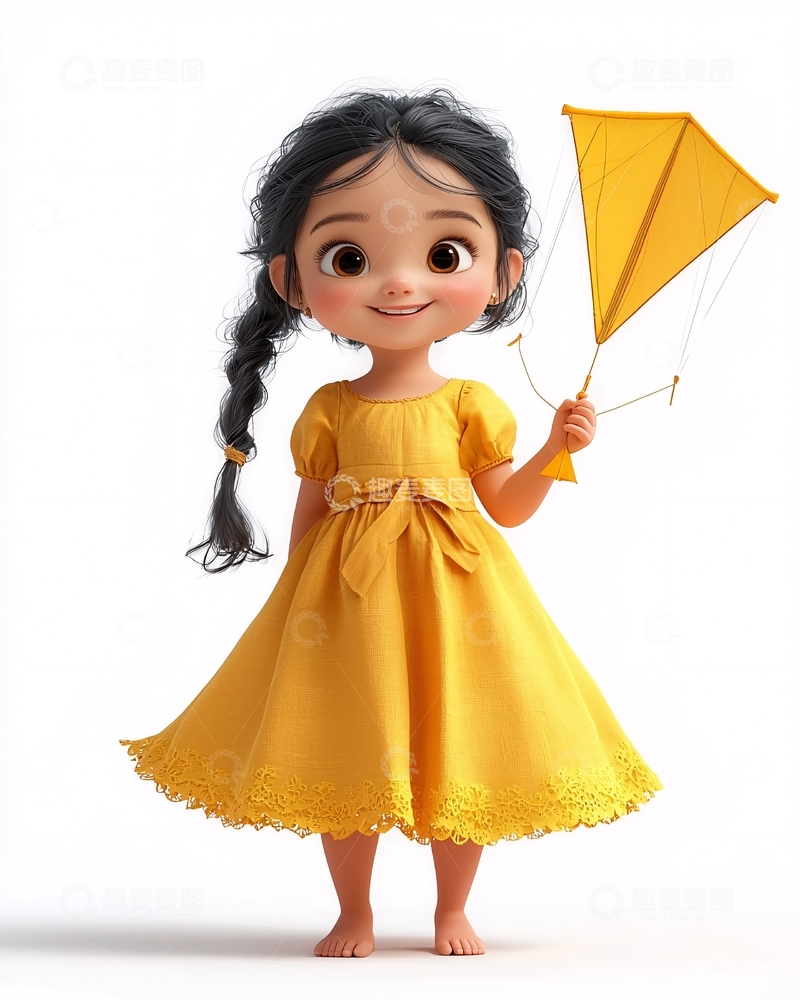 高清大图下载【趣麦麦图】可爱卡通女孩