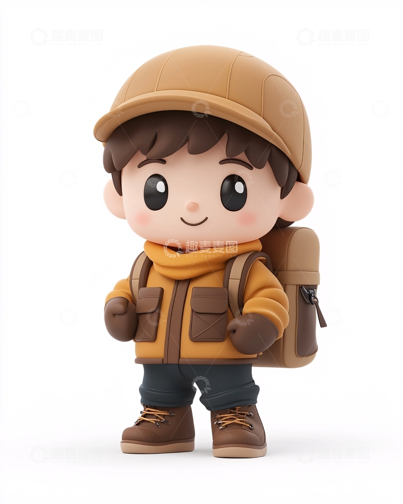 高清大图下载【趣麦麦图】卡通男孩