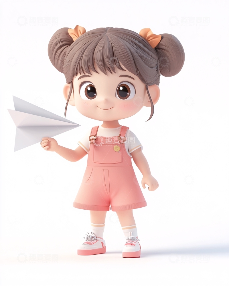 高清大图下载【趣麦麦图】可爱卡通女孩
