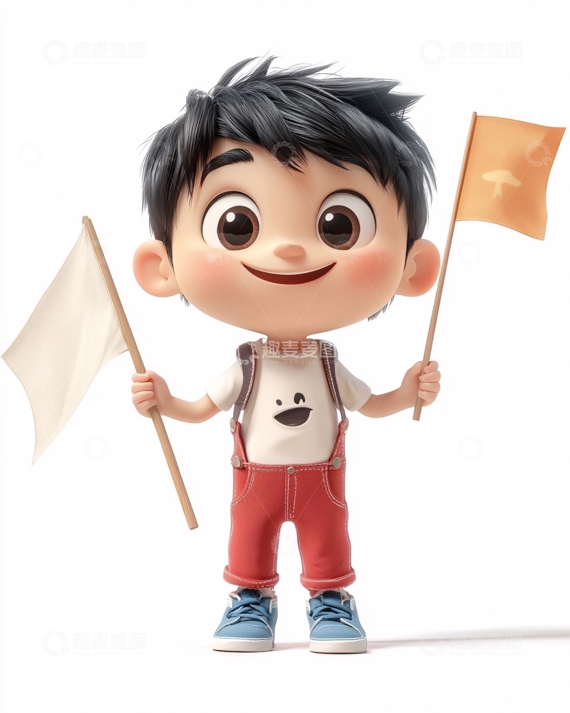 高清大图下载【趣麦麦图】卡通男孩