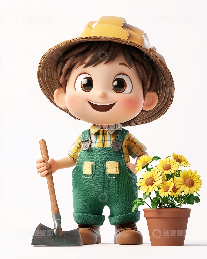 高清大图下载【趣麦麦图】可爱卡通小男孩