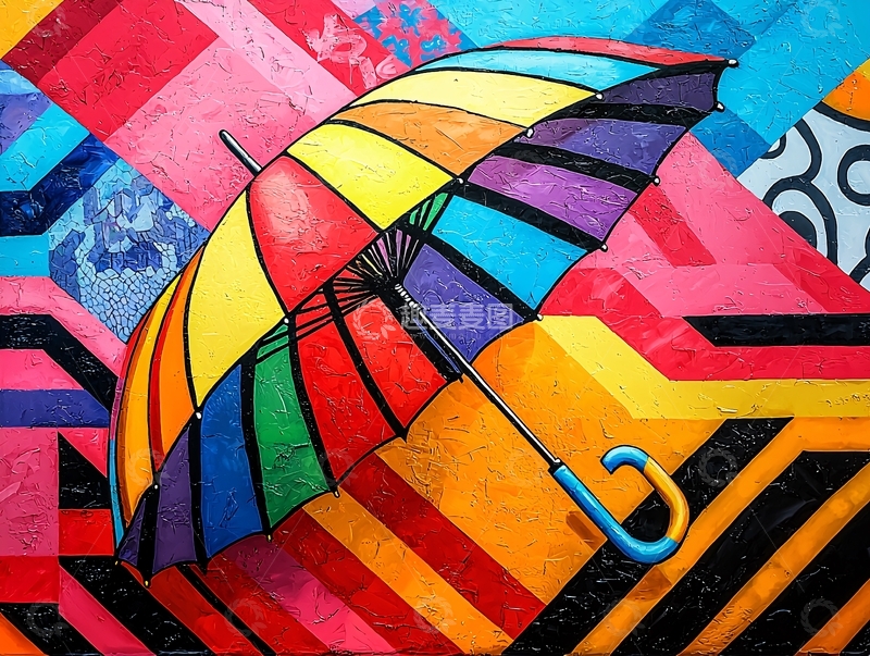 高清大图下载【趣麦麦图】彩虹伞