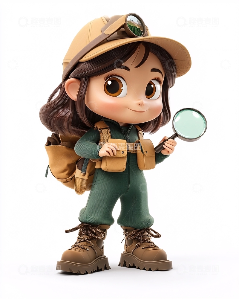 高清大图下载【趣麦麦图】卡通女孩124