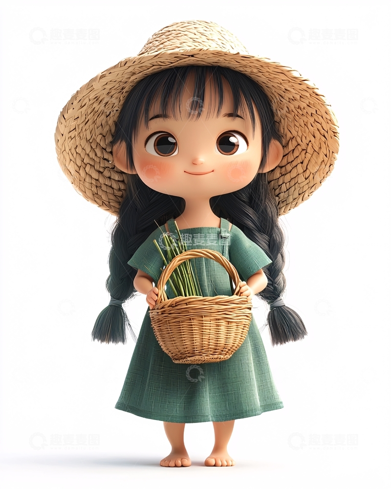高清大图下载【趣麦麦图】卡通女孩130
