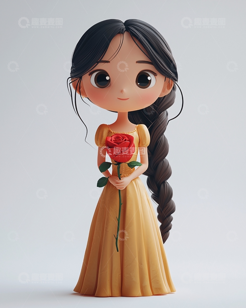 高清大图下载【趣麦麦图】可爱卡通女孩
