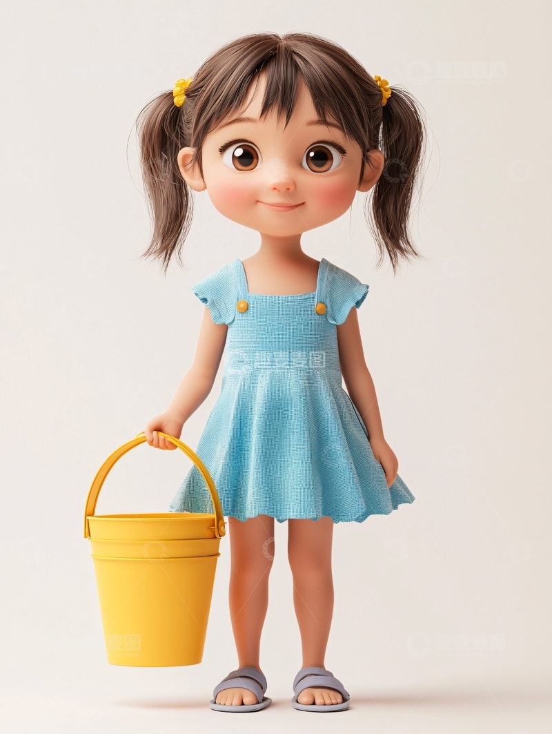 高清大图下载【趣麦麦图】可爱卡通女孩