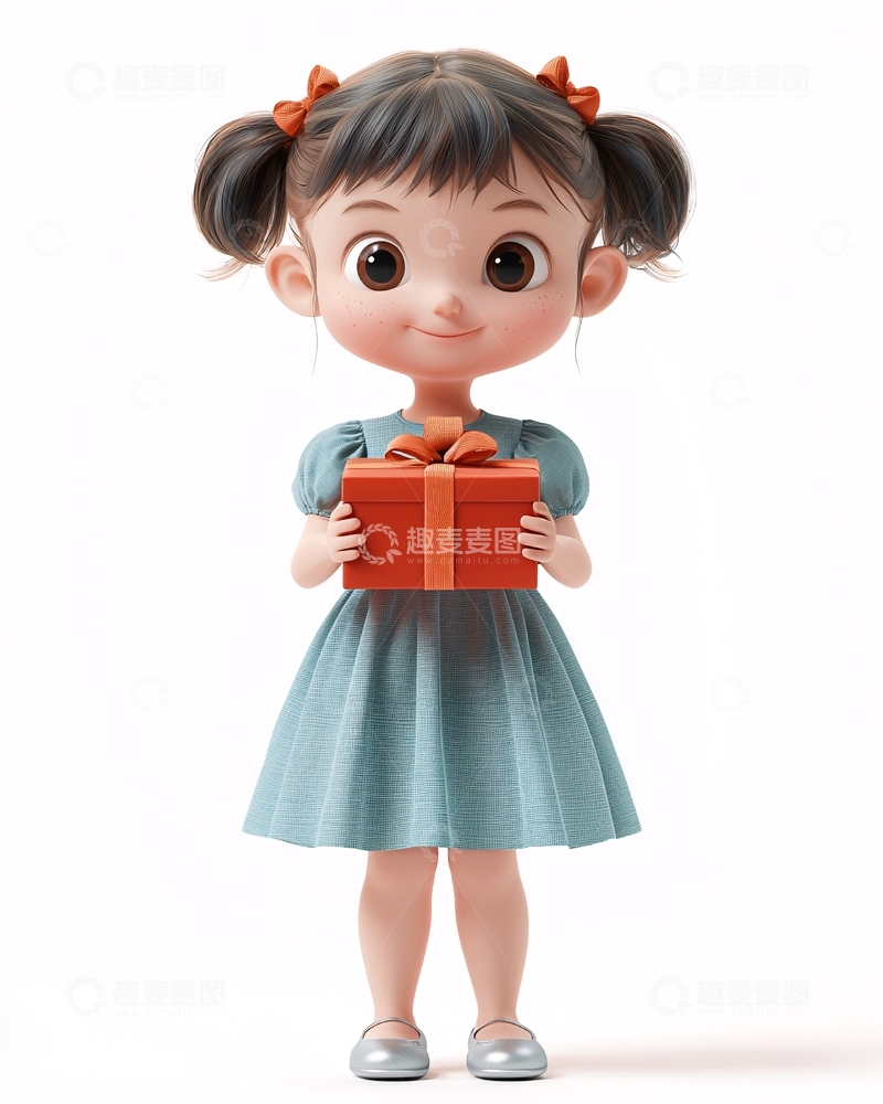 高清大图下载【趣麦麦图】可爱卡通女孩