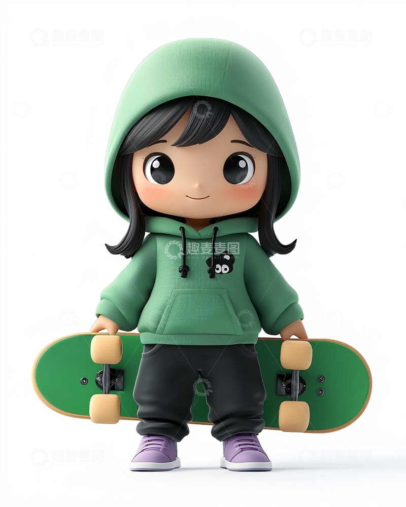 高清大图下载【趣麦麦图】卡通女孩127