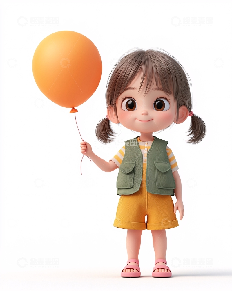 高清大图下载【趣麦麦图】可爱卡通女孩