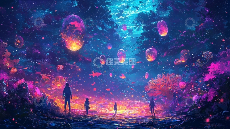 高清大图下载【趣麦麦图】梦幻深海奇观