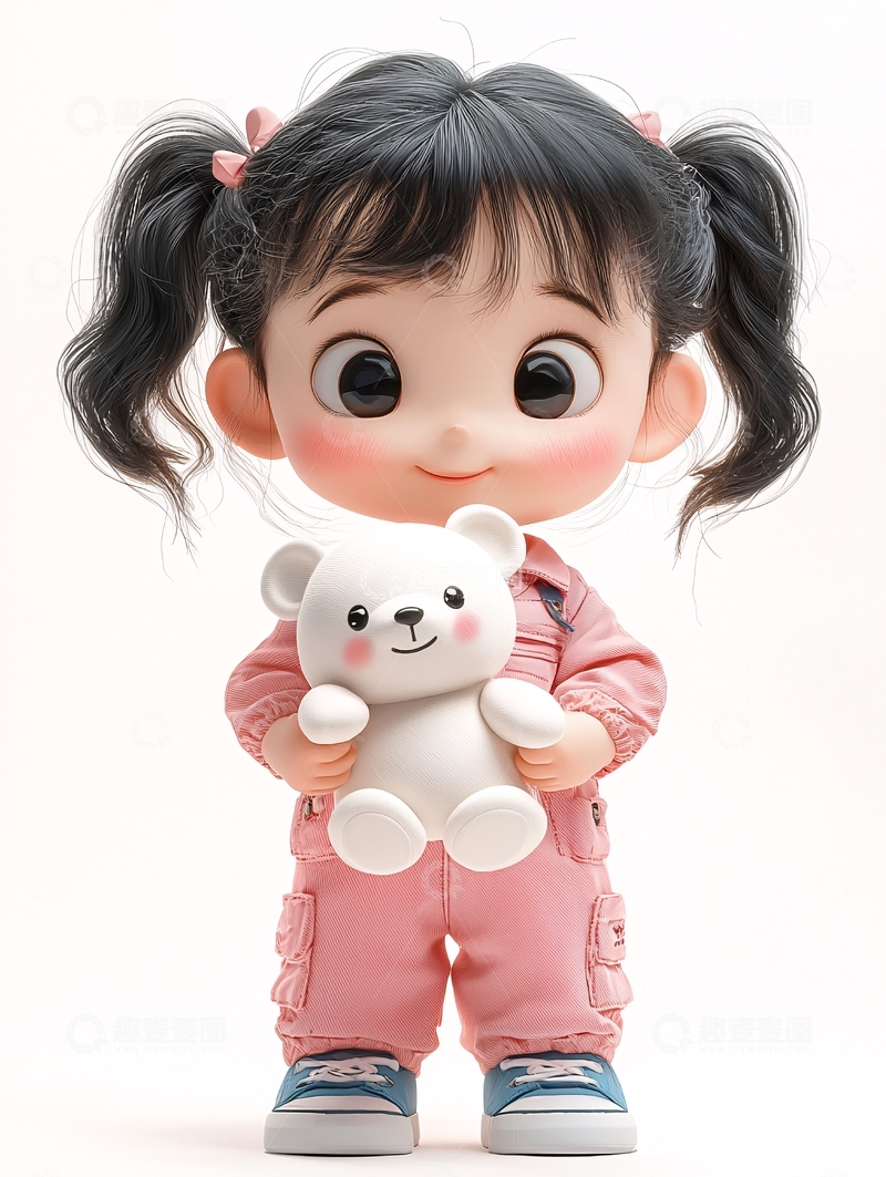 高清大图下载【趣麦麦图】可爱卡通小女孩