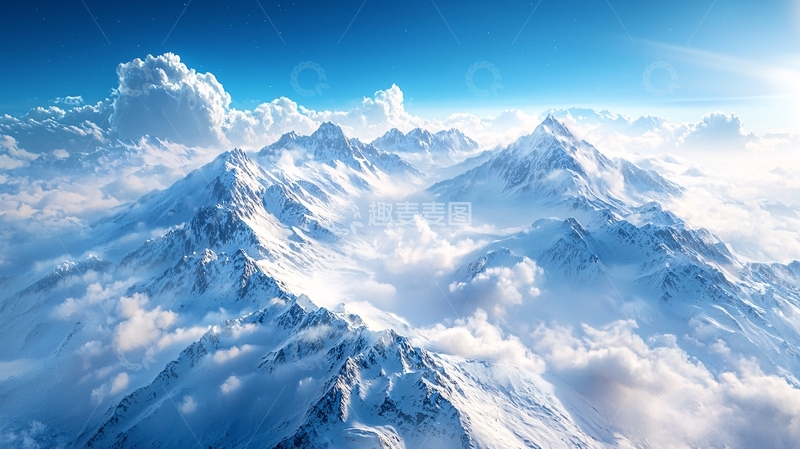 高清大图下载【趣麦麦图】雪山云海