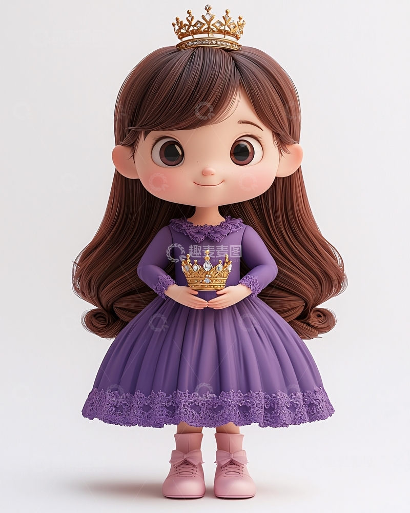 高清大图下载【趣麦麦图】可爱卡通公主