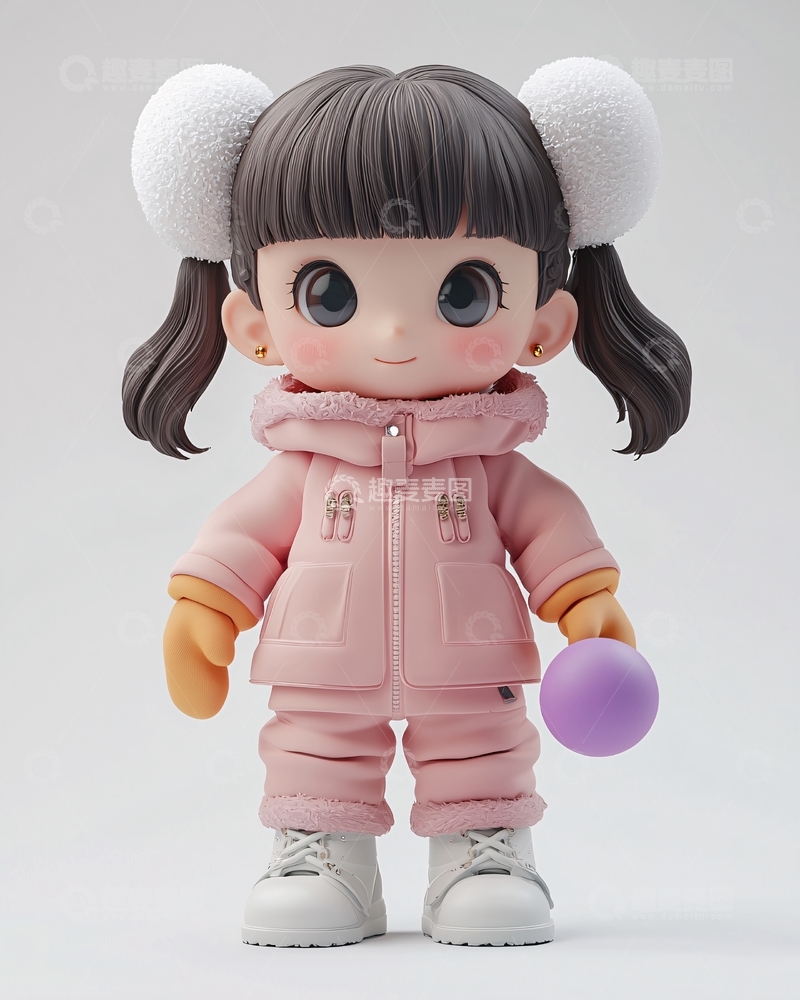 高清大图下载【趣麦麦图】可爱冬季娃娃形象