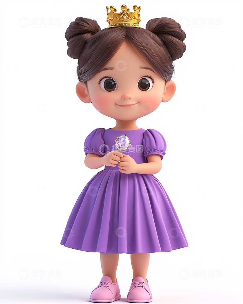 高清大图下载【趣麦麦图】卡通小公主