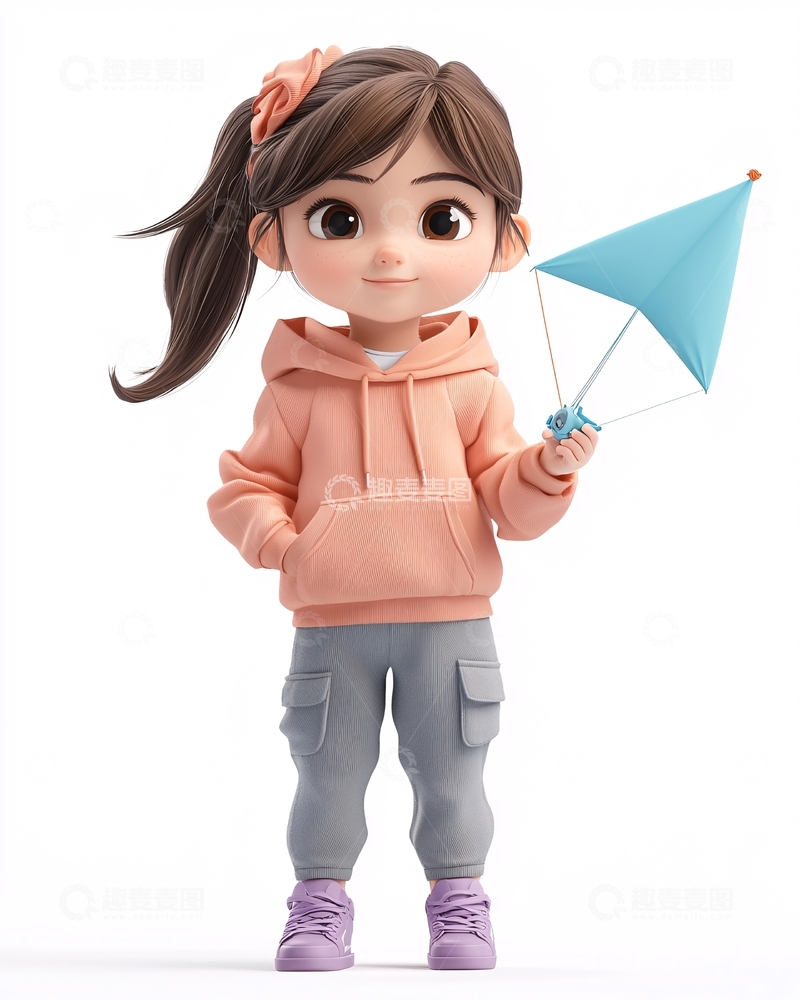 高清大图下载【趣麦麦图】可爱卡通女孩