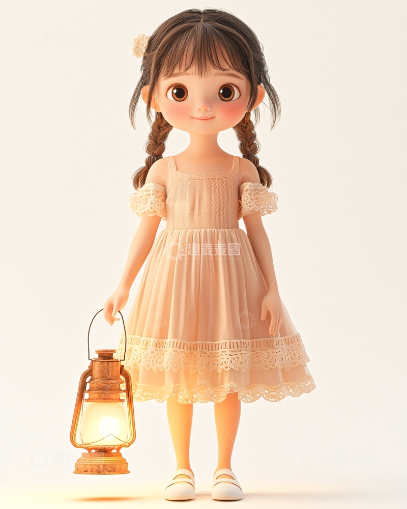 高清大图下载【趣麦麦图】可爱卡通女孩