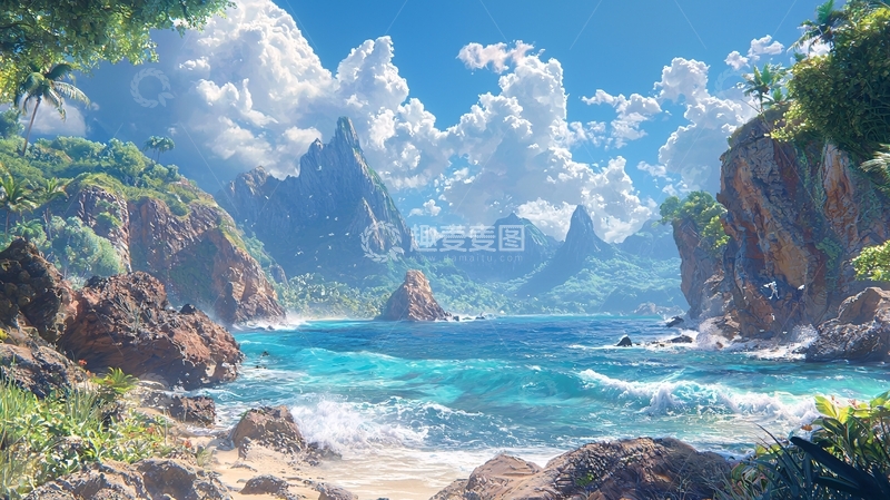 高清大图下载【趣麦麦图】热带海滩风景