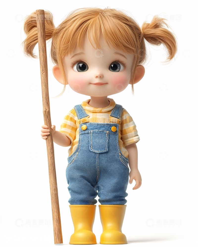 高清大图下载【趣麦麦图】可爱卡通女孩