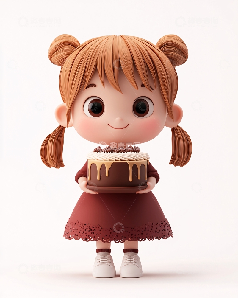 高清大图下载【趣麦麦图】可爱卡通女孩
