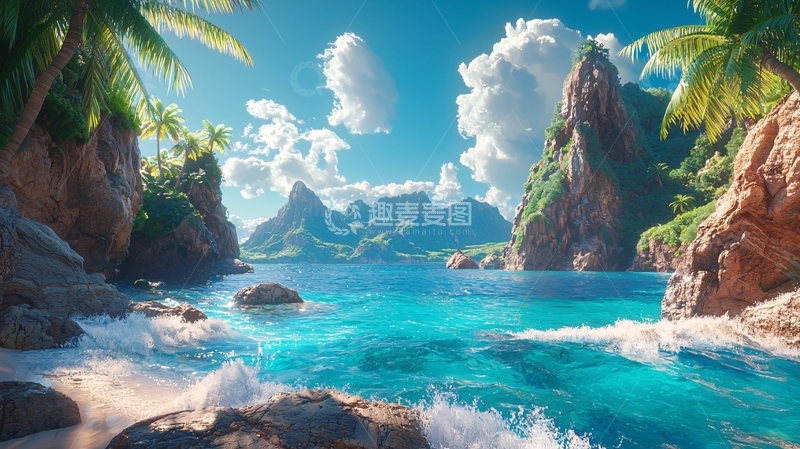 高清大图下载【趣麦麦图】热带海滩风景图