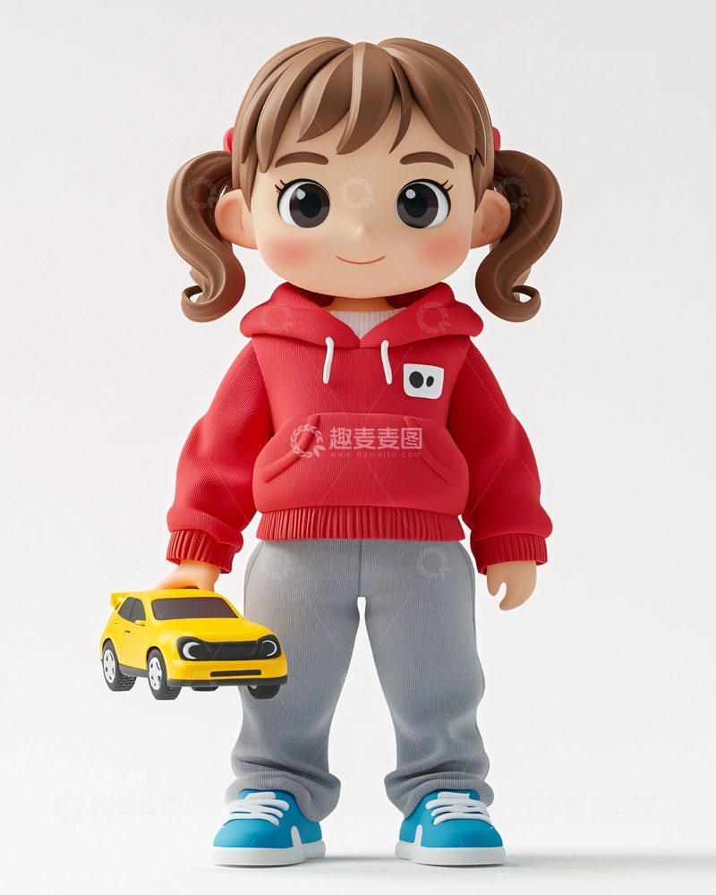 高清大图下载【趣麦麦图】可爱卡通女孩