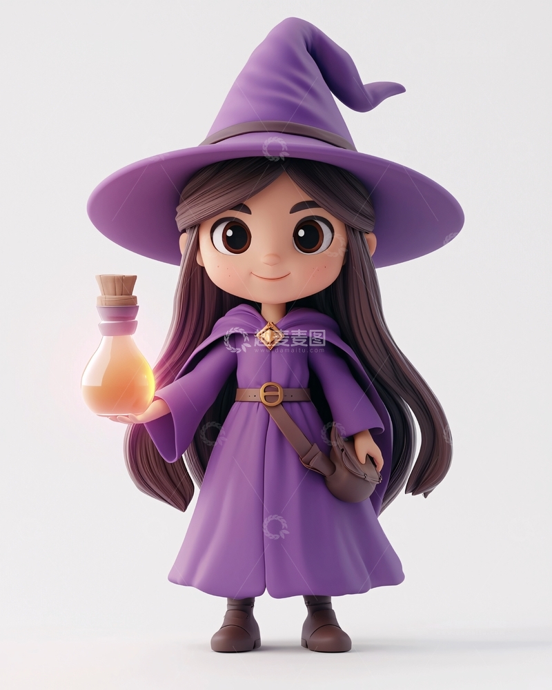 高清大图下载【趣麦麦图】可爱卡通女巫