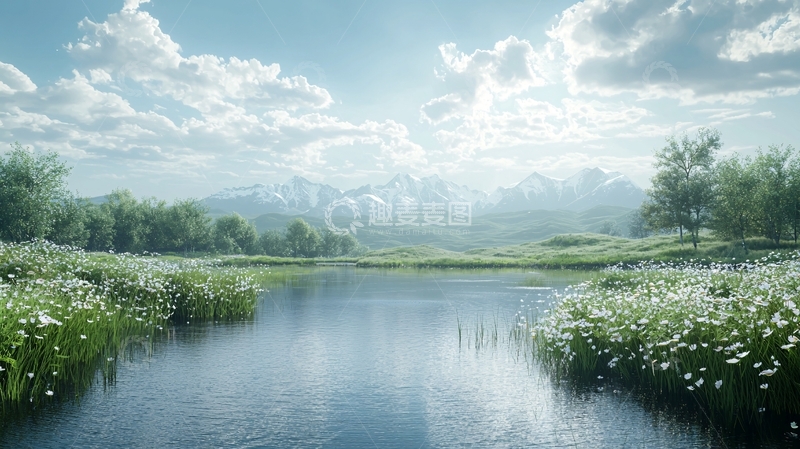 高清大图下载【趣麦麦图】阳光明媚的田园风光