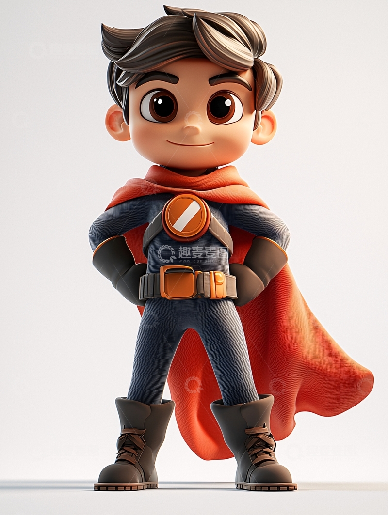高清大图下载【趣麦麦图】卡通超级英雄男孩