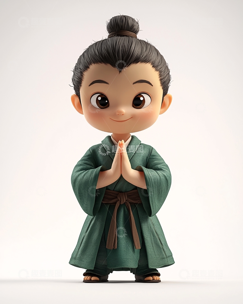 高清大图下载【趣麦麦图】可爱卡通中国男孩