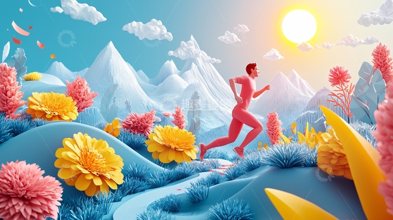 高清大图下载【趣麦麦图】跑步