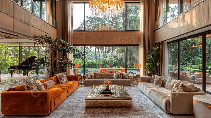 高清大图下载【趣麦麦图】高端别墅客厅设计