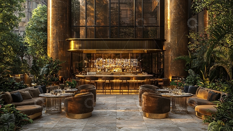高清大图下载【趣麦麦图】奢华酒店室内酒吧设计